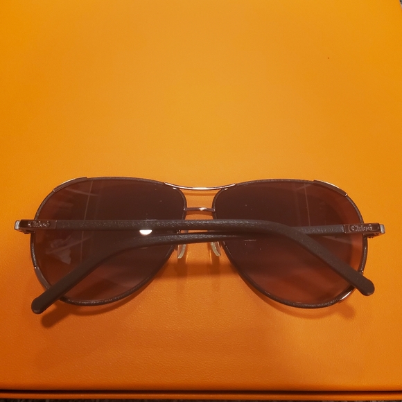 Chloe leather trim aviator sunglasses - Picture 5 of 10